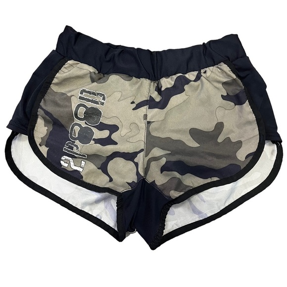 2POOD Workout Shorts XS Camo Print Green Black CrossFit - Picture 1 of 9